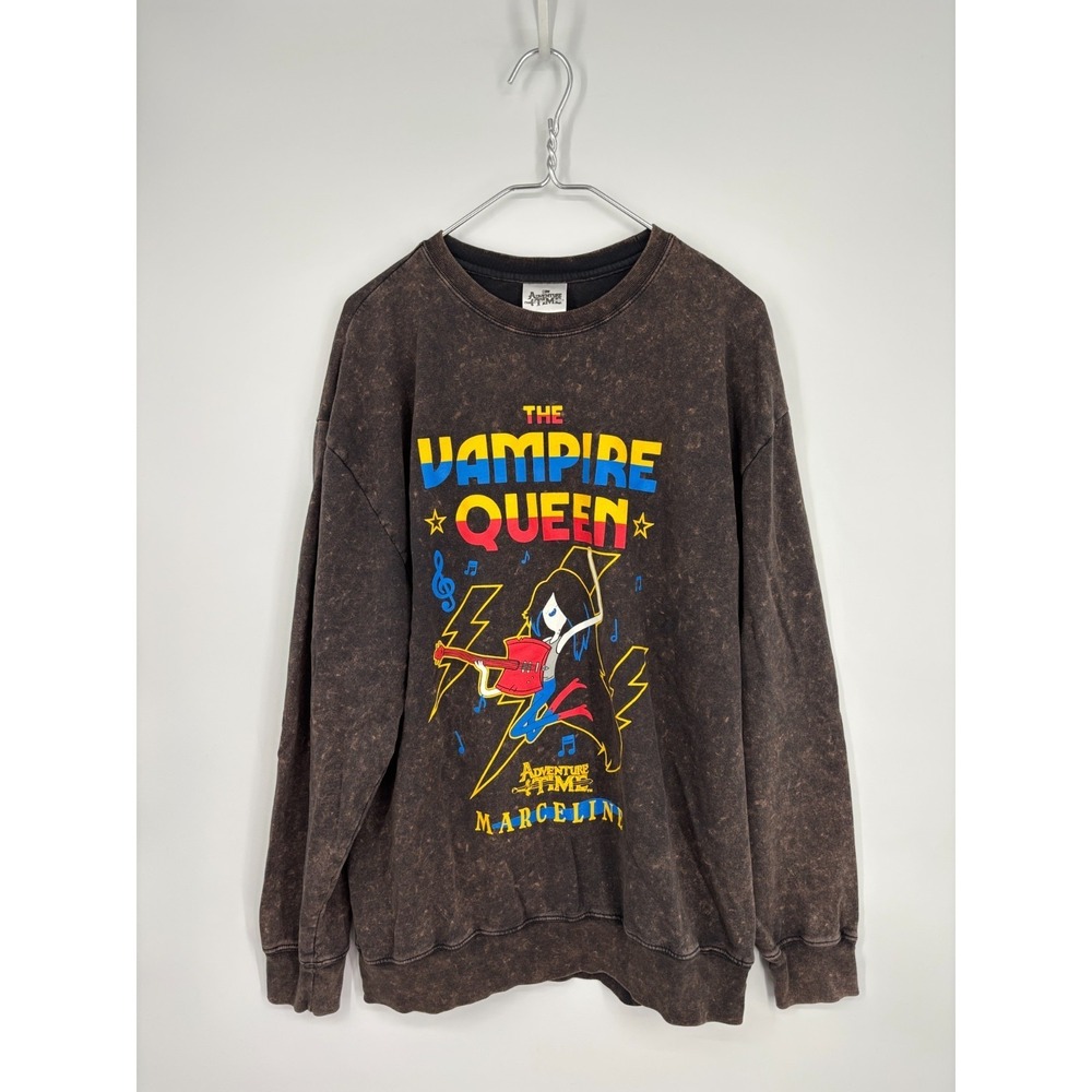 Adventure Time Sweatshirt L Brown Marceline The Vampire Queen Crewneck Cartoon